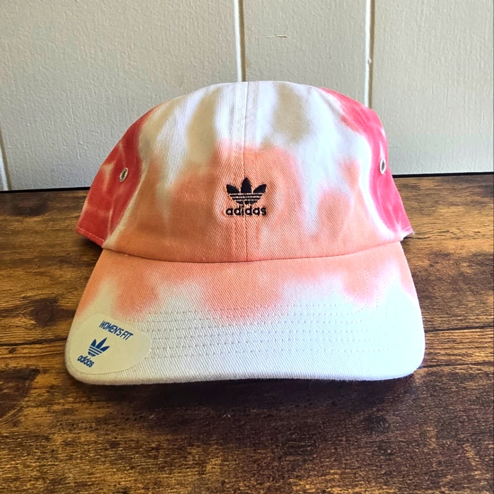 Adidas Pink And White Tie-Dye Cap/Hat